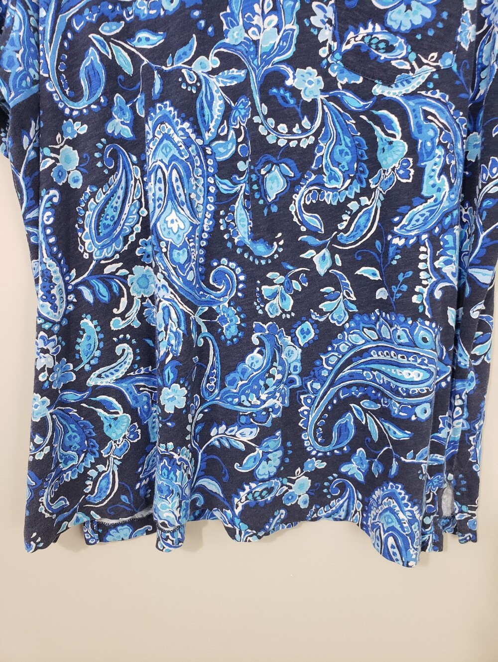 Polo Ralph Lauren Blue Vintage Paisley All-Over Print Mens Polo Shirt Size XL - Picture 5 of 9